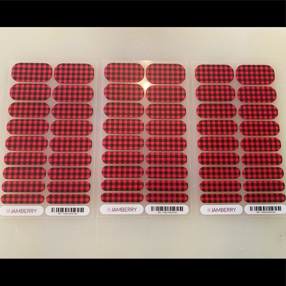 “Friday Flannel” (THREE full sets) Jamberry Wraps